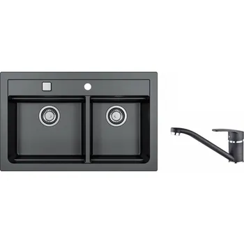 Granitový dřez Alveus SET ATROX 50 / 91+ BATERIE NINA 91 + 5 % sleva v košíku s kódem SLEVA5