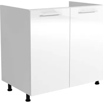 Kuchyňská linka Dolní skříňka pod dřez MARCIE DK-80/82, dvířka: bílý lesk + vyzvednutí ZDARMA