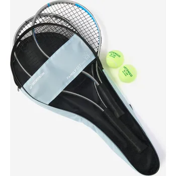 Tenisová raketa DECATHLON Sada dětské a dospělé rakety Family Essential MODRÁ