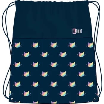 Sáček na přezůvky a cvičební úbor St.RIGHT - Rainbow Cats, SO01, rozměry: 34 x 43 cm