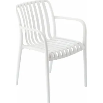 Zahradní židle 45,5x57x45/81 cm, bílá, nosnost 110 kg