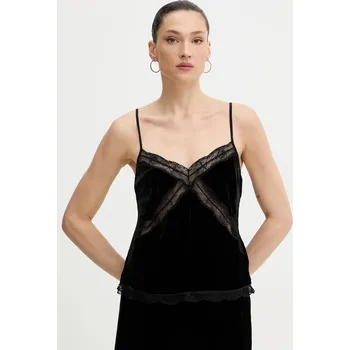 Top s příměsí hedvábí ZADIG&VOLTAIRE WWCR01302 černá 99X, vel. M