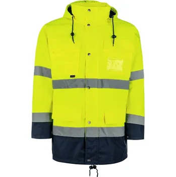pracovní bunda Reflexní zimní bunda Gowaro 2v1 - žluto-modrá: L