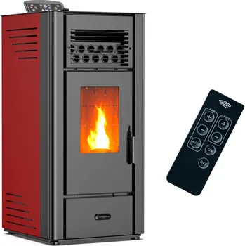 Krbová kamna Sannover Peletová kamna Anita 11,6 kW bordó