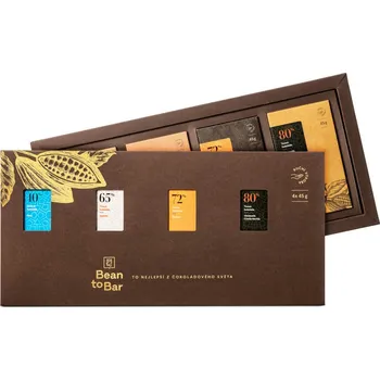 Čokoláda Dárková krabička bean to bar čokolád - to nejlepší z čokoládového světa