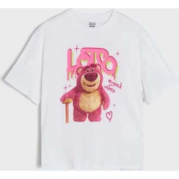 Dívčí oblečení Sinsay - Bavlněná košilka s potiskem Toy Story - bílá - 752HB-00X - 752HB-00X-140