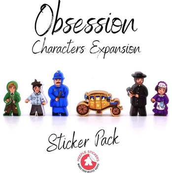 Příslušenství k deskovým hrám MeepleStickers Samolepky pro Obsession - Characters expansion