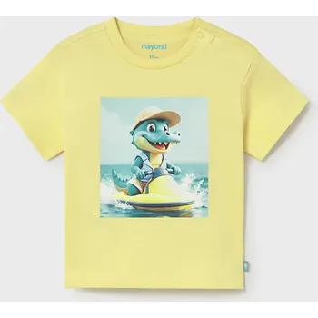 Dětské bavlněné tričko Mayoral 1015.3J.Baby.PPY2 žlutá 10X, vel. 98