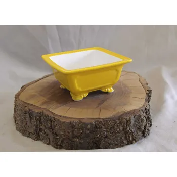 Yixing keramická miska 13x13x6cm Barva: Žlutá