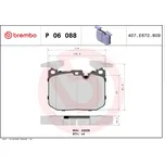 Sada brzdových destiček BREMBO Xtra, BRE P06 088X
