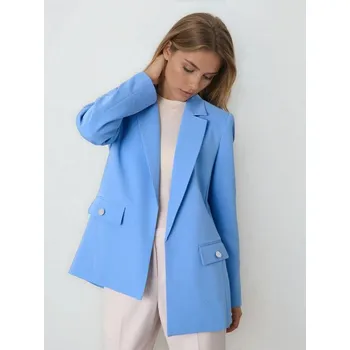 Dámské sako Sinsay - Klasické sako s ozdobnými knoflíky - světle modrá - 424GY-50X - 424GY-50X-XS