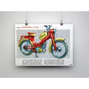 Plakát Plakát mopedu Stadion S22 (84 x 60 cm) *M