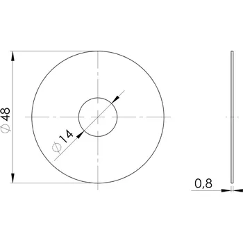 Hahn Steel Podložka PVC pro držák skla Ø 50 mm