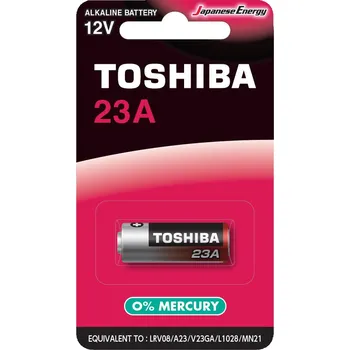 Článková baterie TOSHIBA 23A 12V MN21 V23GA Alkalická speciální baterie Blister 1ks