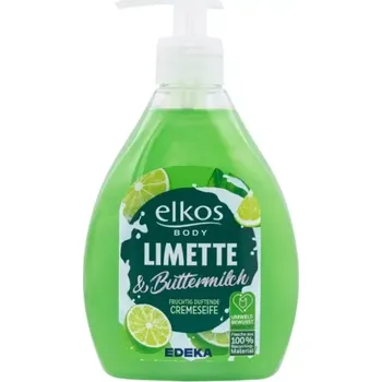 Koupelová kosmetika Elkos Limetka & podmáslí - tekuté mýdlo s dávkovačem 500ml - originál z Německa