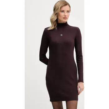 Dámské oblečení Šaty Calvin Klein Jeans LV047E204G hnědá 89X, vel. S