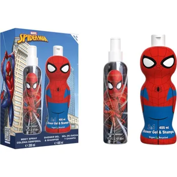 Sprchový gel Marvel Spiderman tělový sprej 200 ml + sprchový gel a šampon 2 v 1 400 ml