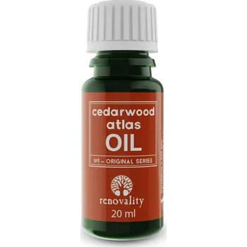 Vonný olej Renovality Cedarwood 100% esenciální olej 20 ml