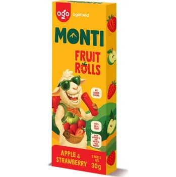 MONTI ovocná trubička jablko & jahoda váha 24x30g
