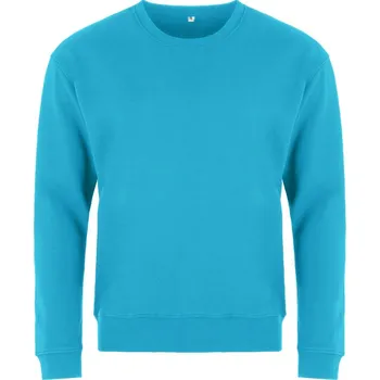 Pánská mikina Mikina přes hlavu bez kapuce HOKAS - modrá atol: 4XL