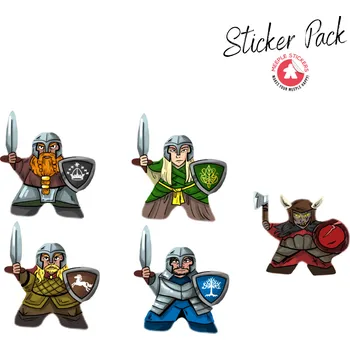 Příslušenství k deskovým hrám MeepleStickers Samolepky pro Pán prstenů: Osud společenstva