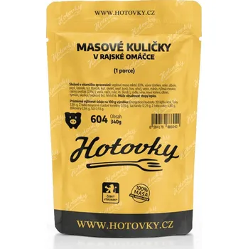 Hotové jídlo Hotovky Masové kuličky v rajské omáčce 1 porce