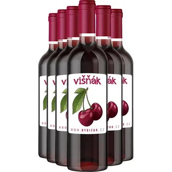 Sada 6 Višňáků 11,5% alk. víno z višní | Rybízák.cz 6 x Višńák 0,75l