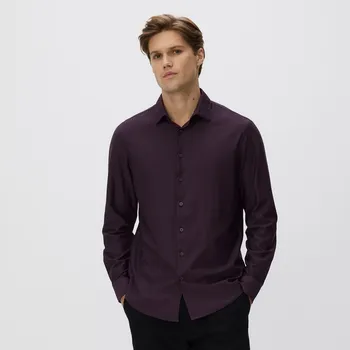 Reserved - Košile slim fit s vysokým podílem bavlny - hroznová - 120GT-48X - 120GT-48X-XXL