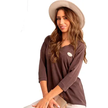 Dámská halenka Dámská halenka 1238_05 HAJDAN – Pohodlí a kvalita Barva/Velikost: choco (brown) / L/XL