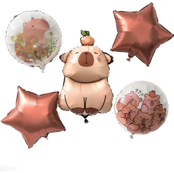 Party dekorace Foliové balonky Kapybara 5ks