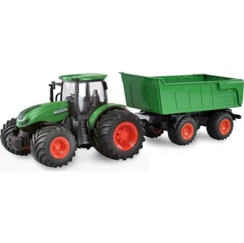 RC vybavení AMEWI Trade e.K. Amewi RC Traktor 2,4 Ghz se sklápěcím přívěsem, světla, zvuk 1:24 + DÁREK