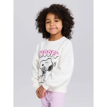 Dívčí mikina Sinsay - Mikina s kulatým výstřihem s potiskem Peaunts - krémová - 410HS-01X - 410HS-01X-128