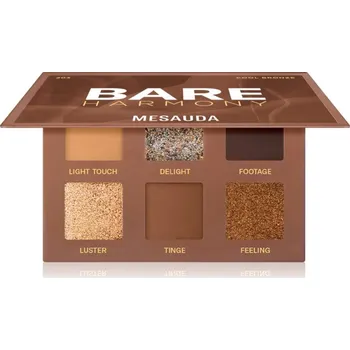 Oční stíny Mesauda Milano Bare Harmony paleta očních stínů odstín 203 Cool Bronze 6x1 g