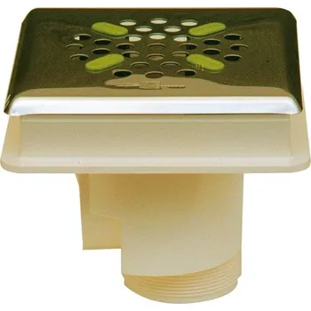 Podlahová výpust ABS, nerez kryt čtvercový AISI 316 – pro fólii vp-4824