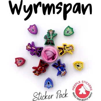 Příslušenství k deskovým hrám MeepleStickers Samolepky pro Wyrmspan