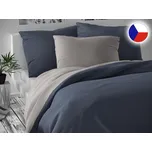 Povlečení satén Luxury Collection tm. šedé - sv. šedé 70x90, 140x200