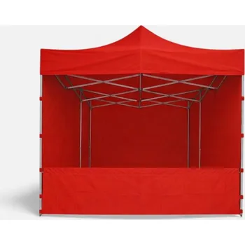 Zahradní altán 4m polobok nůžkového stanu barva Červená