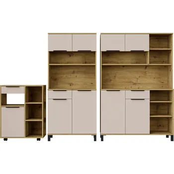 Kuchyňská linka Kuchyňská linka Solea 270 cm kašmír/dub artisan