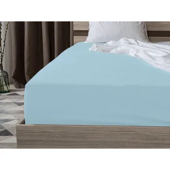 Bytový textil Jersey prostěradlo s lycrou světle modré 90 x 200 cm