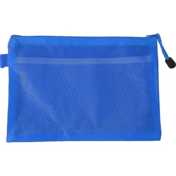 Obálka Průhledný PVC obal Mariah A6 na dokumenty a psací potřeby, přepážka uvnitř, tmavě modrý