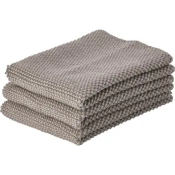 Utěrka Sada kuchyňských utěrek 3 ks, šedohnědá - Zone Denmark