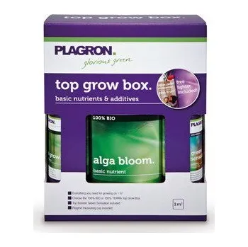 Hnojivo PLAGRON Top Grow Box Alga, sada hnojiv a doplňků│praktické balení oblíbených hnojiv a doplňků pro biologické pěstování