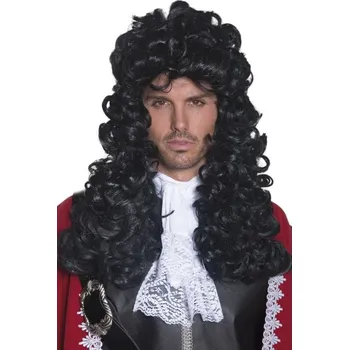 Karnevalová paruka Smiffys.com Paruka kudrnatá černá pánská