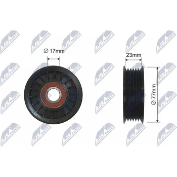 Vratná/vodicí kladka, klínový žebrový řemen NTY RNK-CH-024