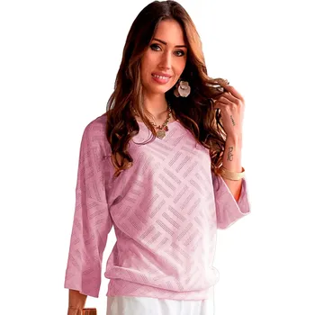 Dámská halenka Dámská halenka 1236/06 HAJDAN – Pohodlí a styl Barva/Velikost: růžová (pink) / M/L