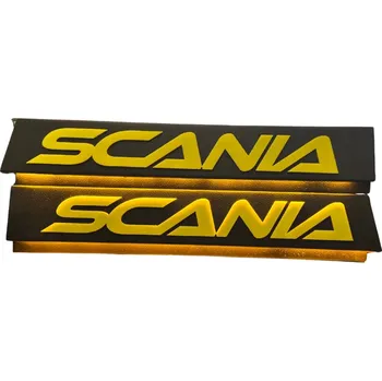 Ochranný autopotah Podsvícená základna sedadla SCANIA NTG (odpružená/odpružená)- černé/žlutý nápis Scania