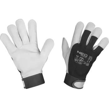 Pracovní rukavice Kombinované rukavice z kozí kůže, suchý zip - NEO Tools: 9