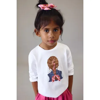 Dětské bavlněné tričko s dlouhým rukávem Mayoral 3020.6H.Mini.PPY2 bílá 00X, vel. 104