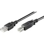 PremiumCord Kabel USB 2.0, A-B, 5m, černá