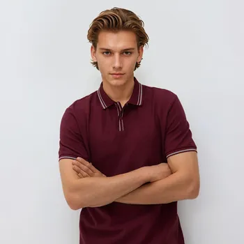 Reserved - MEN`S POLO - hnědá - 033HM-83X - 033HM-83X-XXL